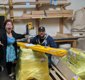 two pallets of donated tools and a mind blow org ED